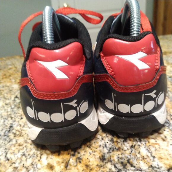 Diadora Capitano ID Indoor Soccer Shoes Navy Blue/Red Women’s Size 9 PO0508 - Picture 10 of 12